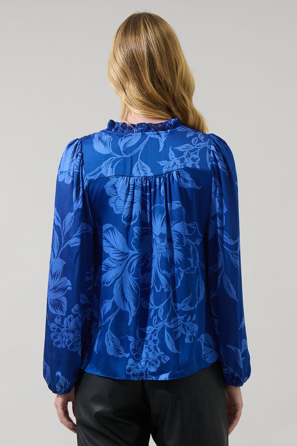 Sugarlips Ciara Floral Lindsey Ruffle Blouse
