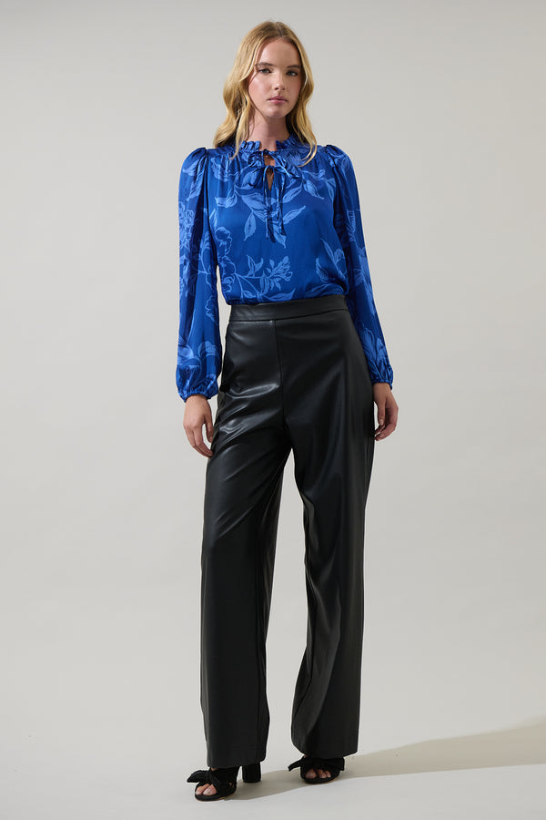 Sugarlips Ciara Floral Lindsey Ruffle Blouse
