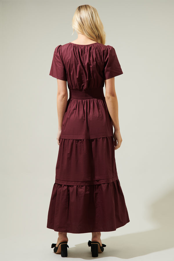 Sugarlips Cider Palmer Poplin Maxi Dress