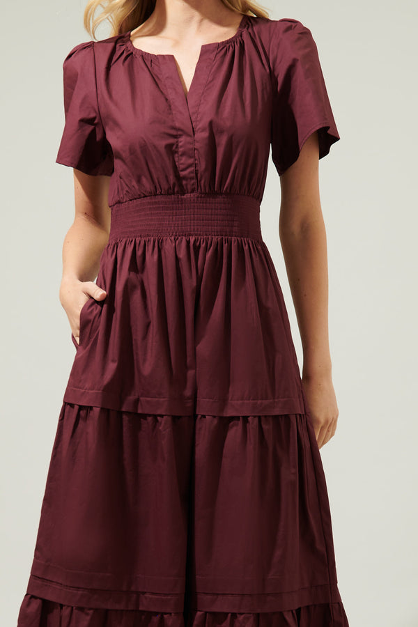 Sugarlips Cider Palmer Poplin Maxi Dress