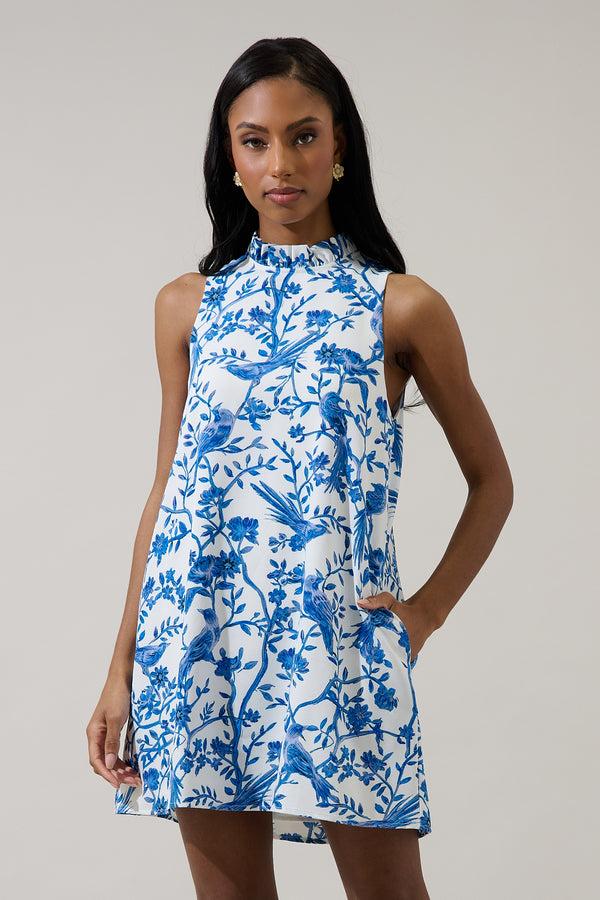 Sugarlips Ciela Floral Benson Trapeze Mini Dress