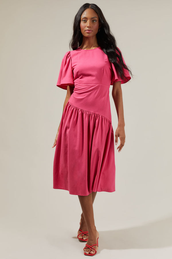 Sugarlips Cinder Bruna Drop Waist Midi Dress