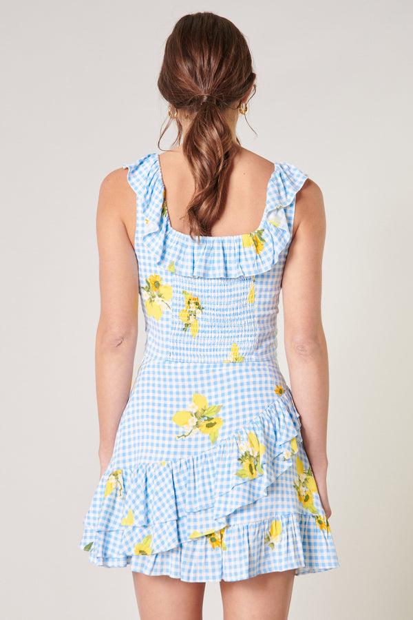 Sugarlips Citrus Picnic Gingham Izzy Crop Top