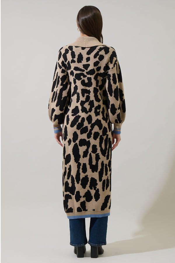 Sugarlips City Girl Leopard Duster Cardigan