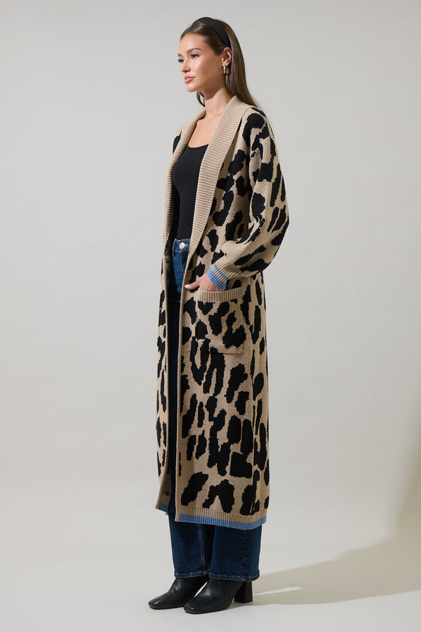 Sugarlips City Girl Leopard Duster Cardigan