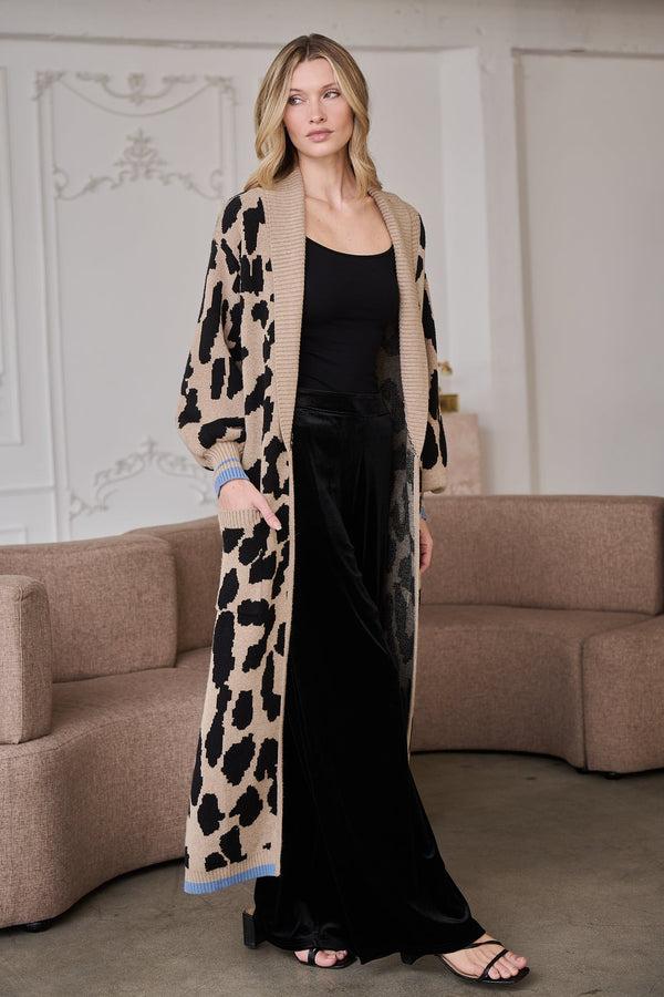 sugarlips City Girl Leopard Duster Cardigan
