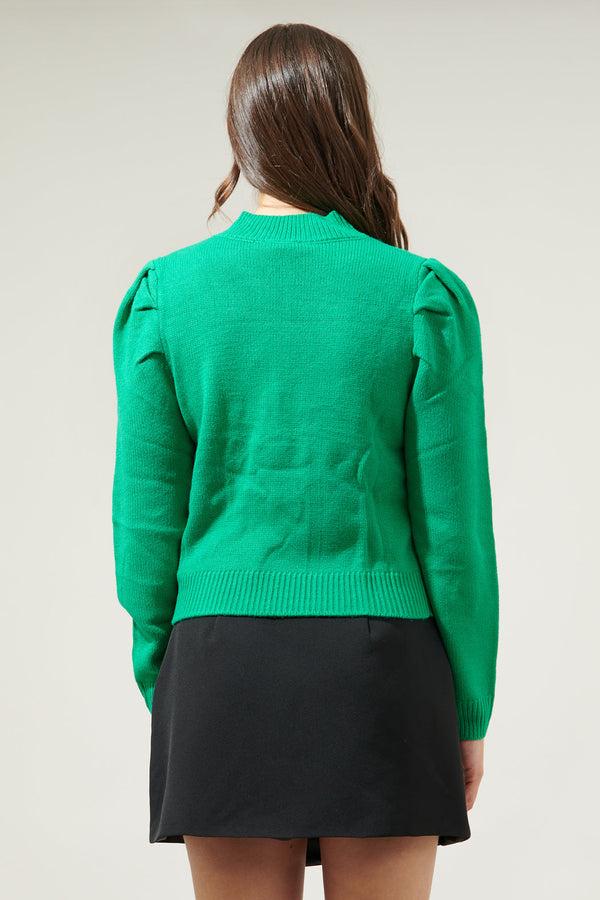Sugarlips Claire Charmer Puff Sleeve Sweater