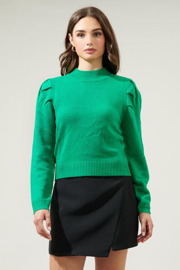 sugarlips Claire Charmer Puff Sleeve Sweater
