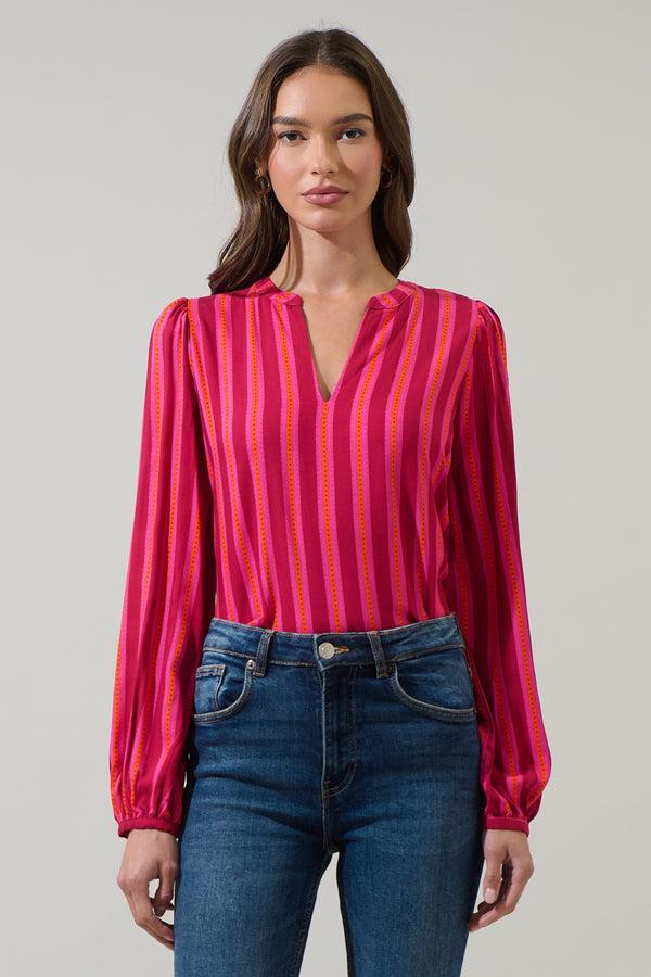 sugarlips Clarisa Stripes Mavina Top