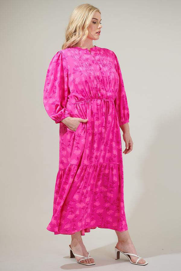 Sugarlips Clever Floral Midi Dress Curve