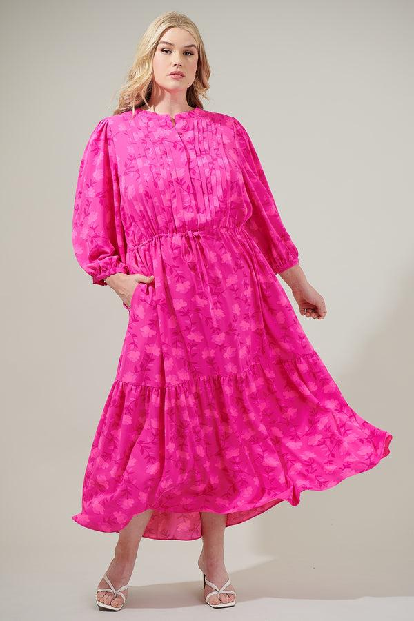 sugarlips Clever Floral Midi Dress Curve