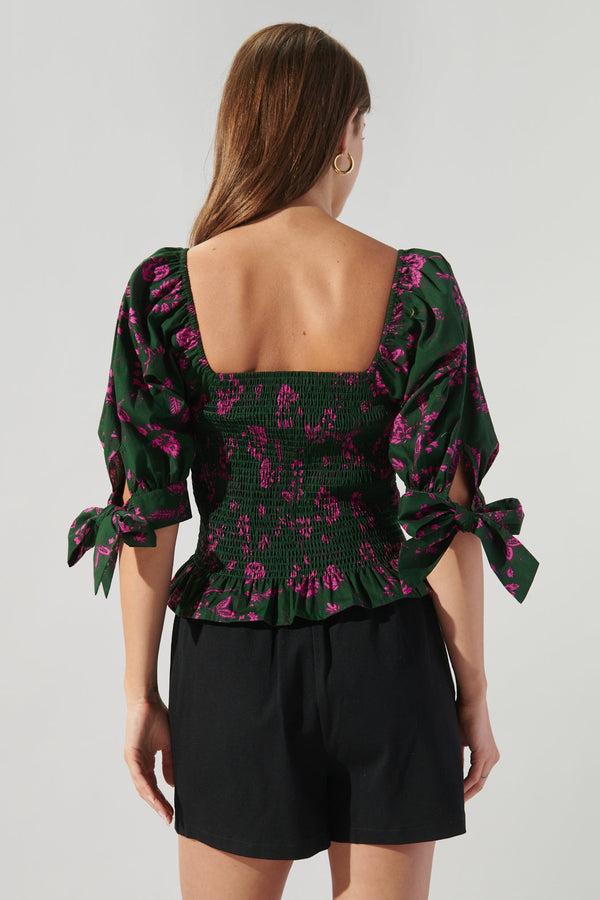 Sugarlips Close To You Smocked Peplum Top