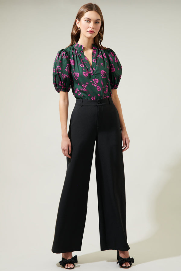 Sugarlips Close To You Split Neck Top