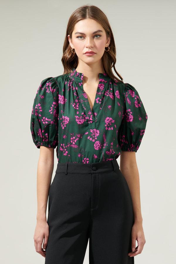 sugarlips Close to You Split Neck Top