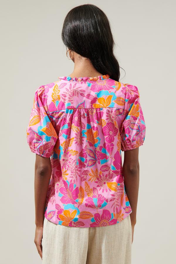 Sugarlips Coconut Grove Kenni Split Neck Top
