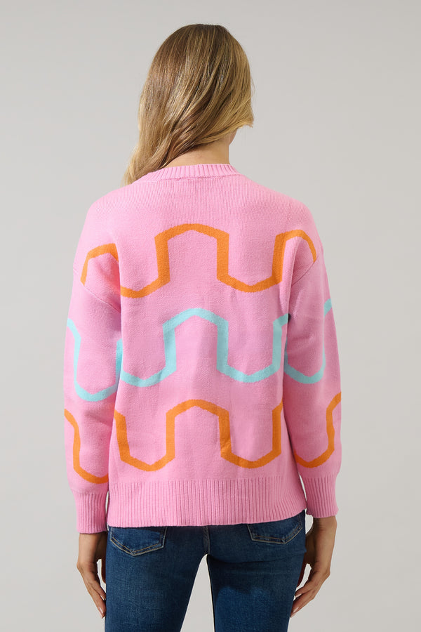 Sugarlips Connie Waves Contrast Sweater