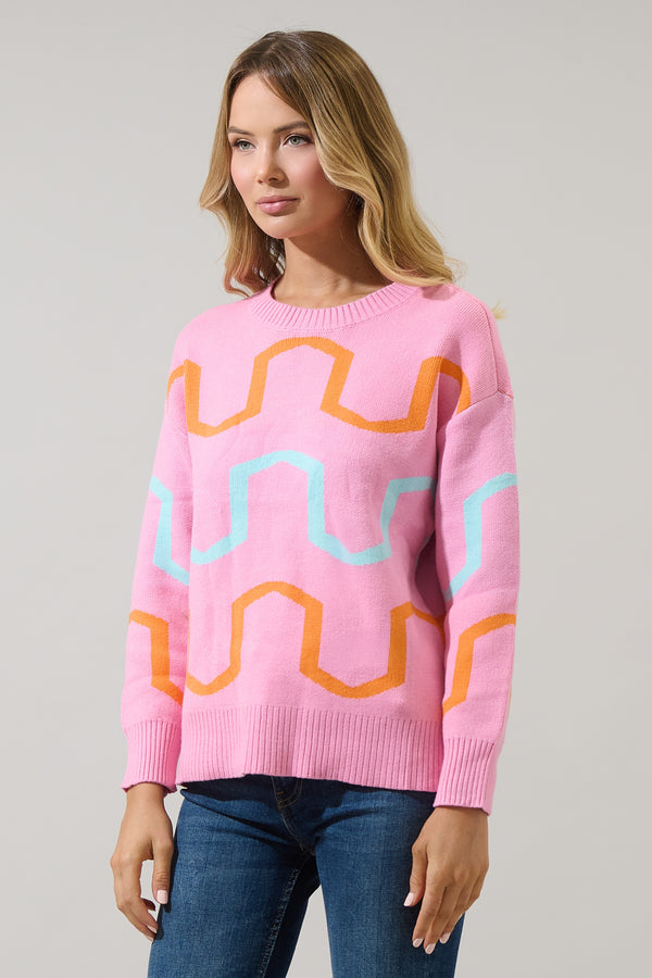 Sugarlips Connie Waves Contrast Sweater