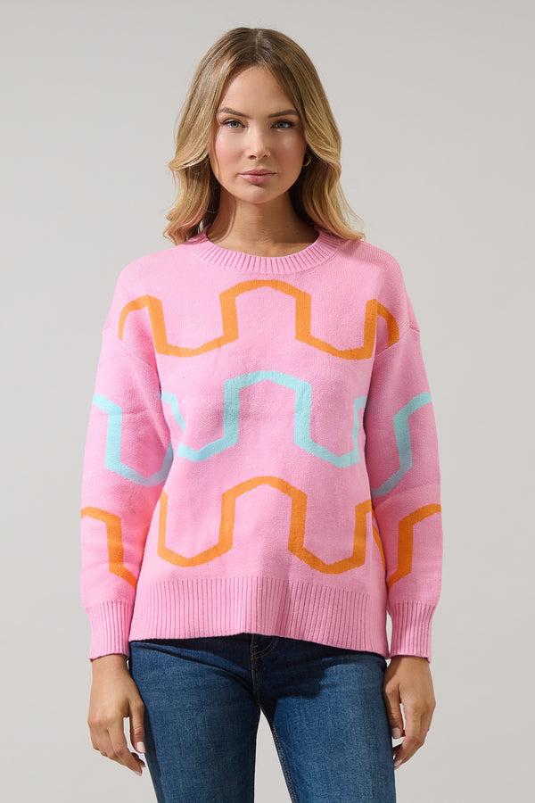 sugarlips Connie Waves Contrast Sweater