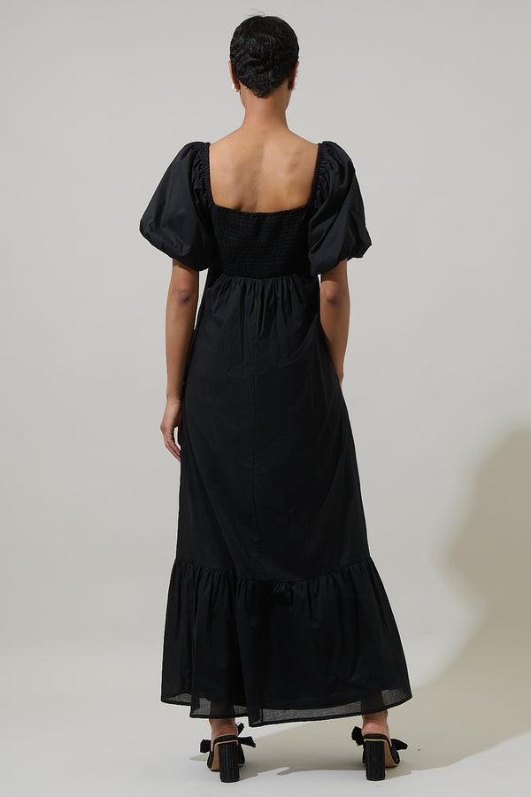 Sugarlips Coraly Xena Puff Sleeve Maxi Dress