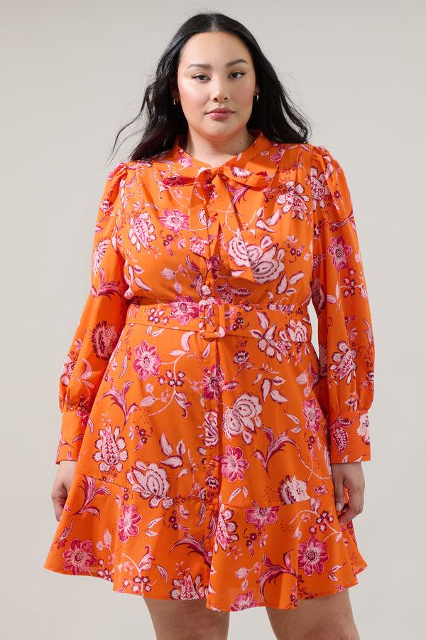 Sugarlips Cosmo Floral Flare Mini Dress Curve