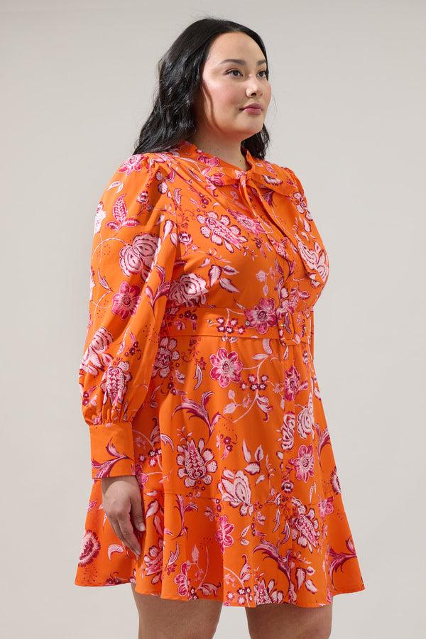 Sugarlips Cosmo Floral Flare Mini Dress Curve