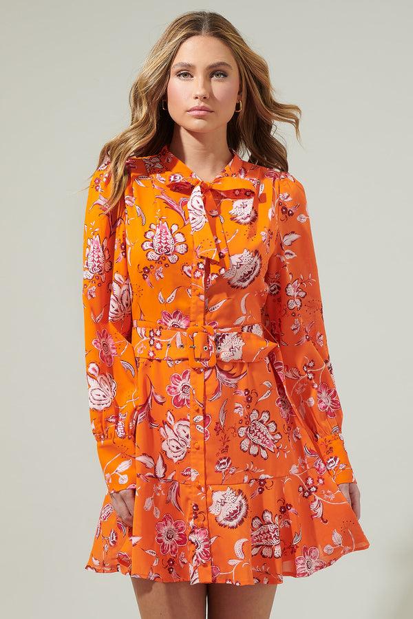 sugarlips Cosmo Floral Flare Mini Dress