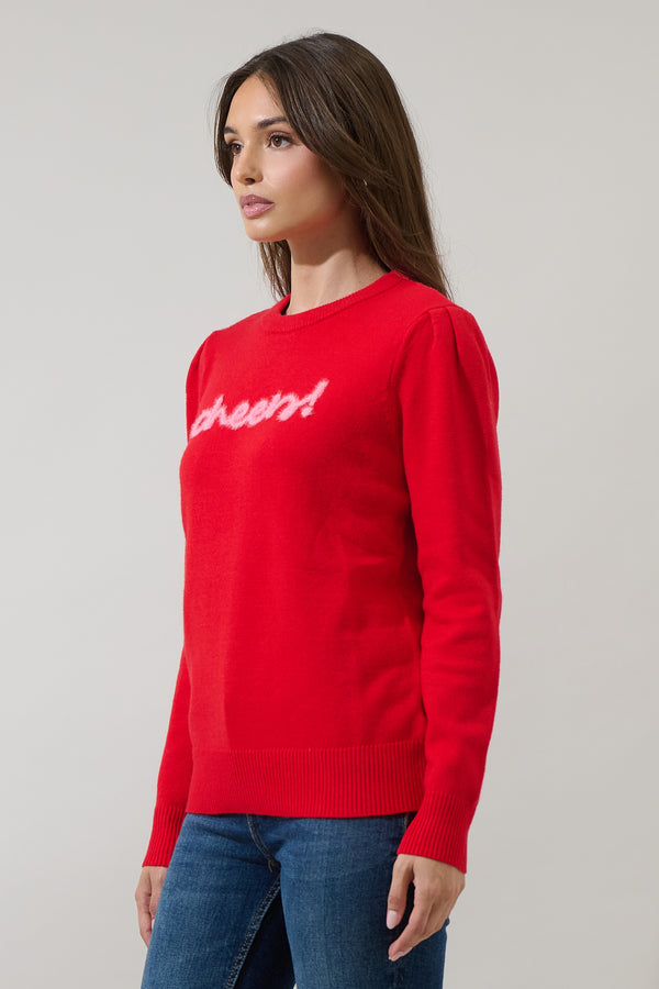 Sugarlips Courtney Cheers Pleated Sweater