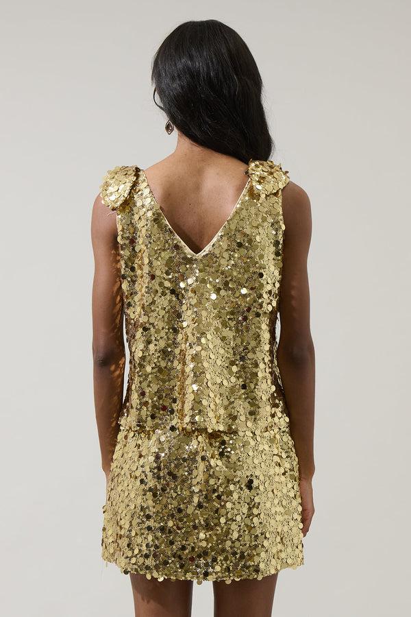 Sugarlips Cressida Sequin Sleeveless Top
