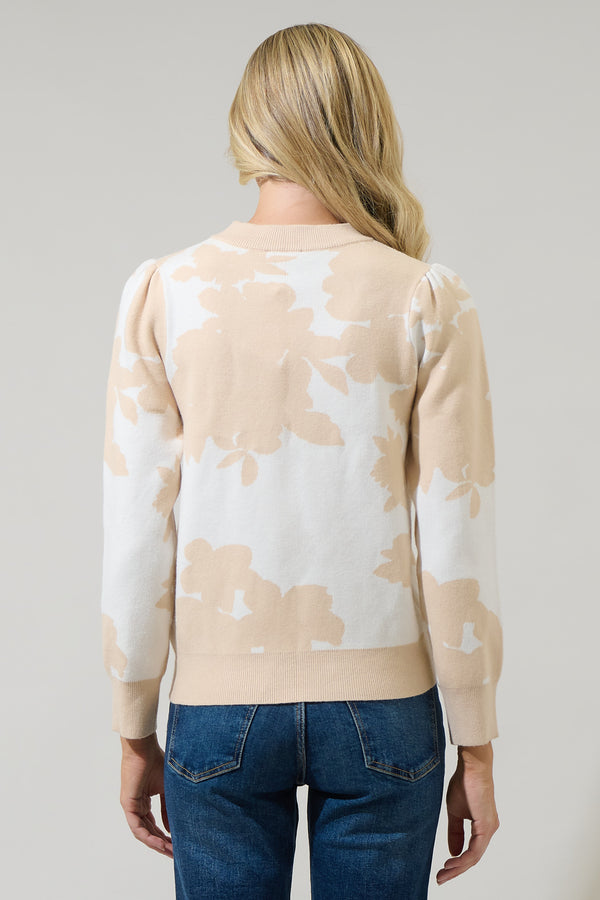 Sugarlips Crocket Floral Crew Neck Sweater
