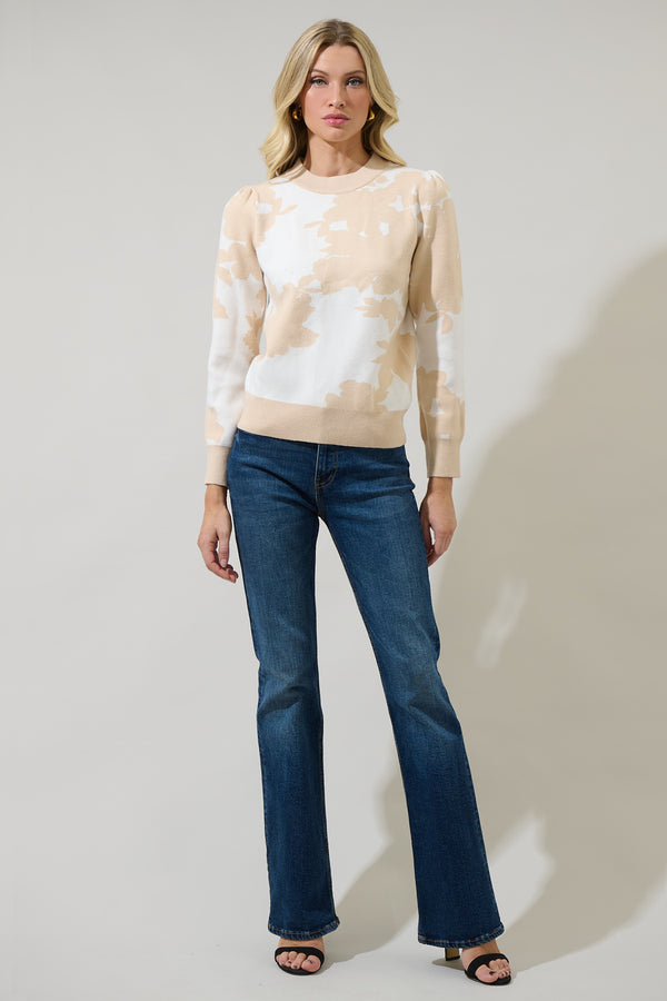Sugarlips Crocket Floral Crew Neck Sweater