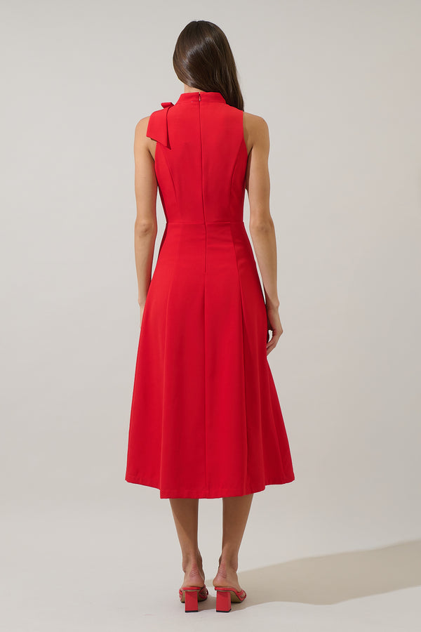Sugarlips Daliah Sleeveless Bow Midi Dress