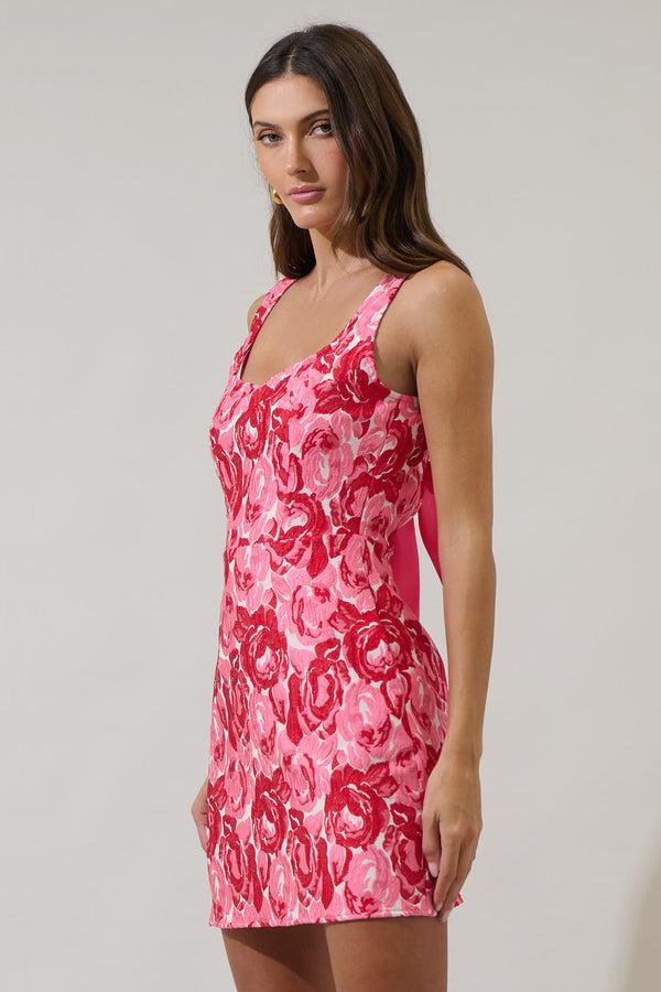 Sugarlips Dalina Jacquard Krissa Bow Mini Dress