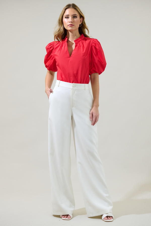 Sugarlips Damar Gretna Ruffle Top
