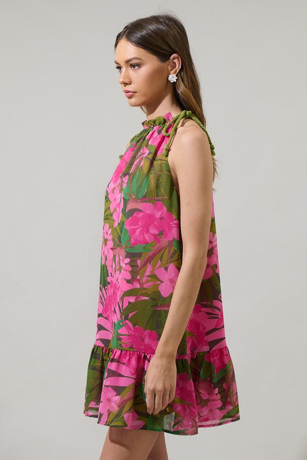 Sugarlips Dandi Floral Rumba Halter Mini Dress