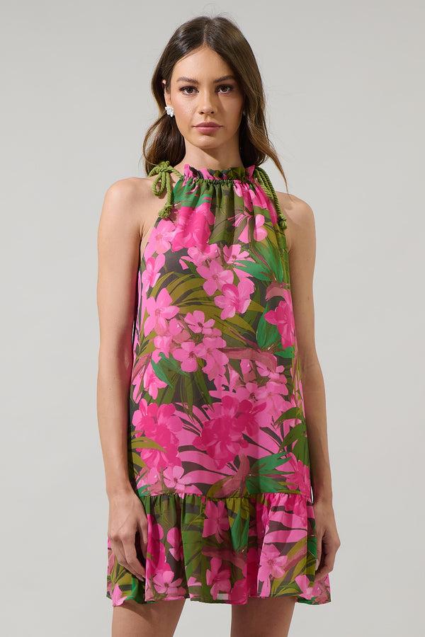 sugarlips Dandi Floral Rumba Halter Mini Dress