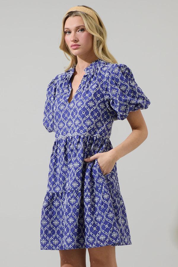 Sugarlips Darbie Jacey Babydoll Eyelet Mini Dress