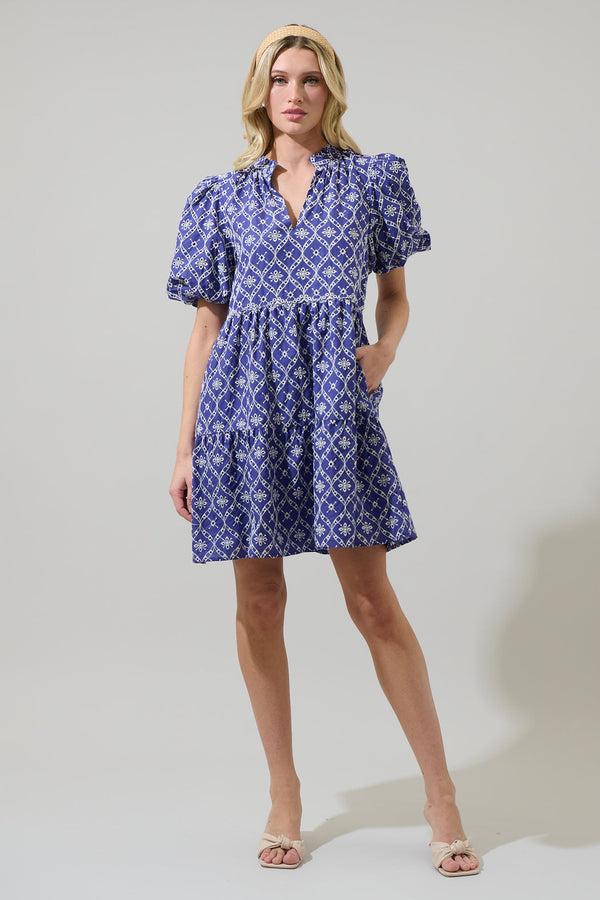 Sugarlips Darbie Jacey Babydoll Eyelet Mini Dress