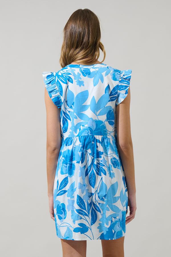 Sugarlips Darien Floral Kass Ruffle Mini Dress