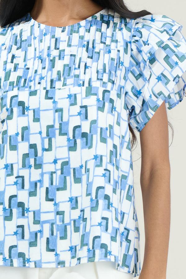 Sugarlips Darina Abstract Star Ruffle Top
