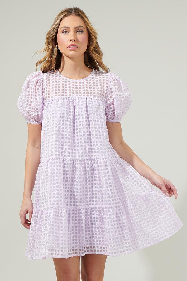 sugarlips Darling Nest Organza Tiered Mini Dress