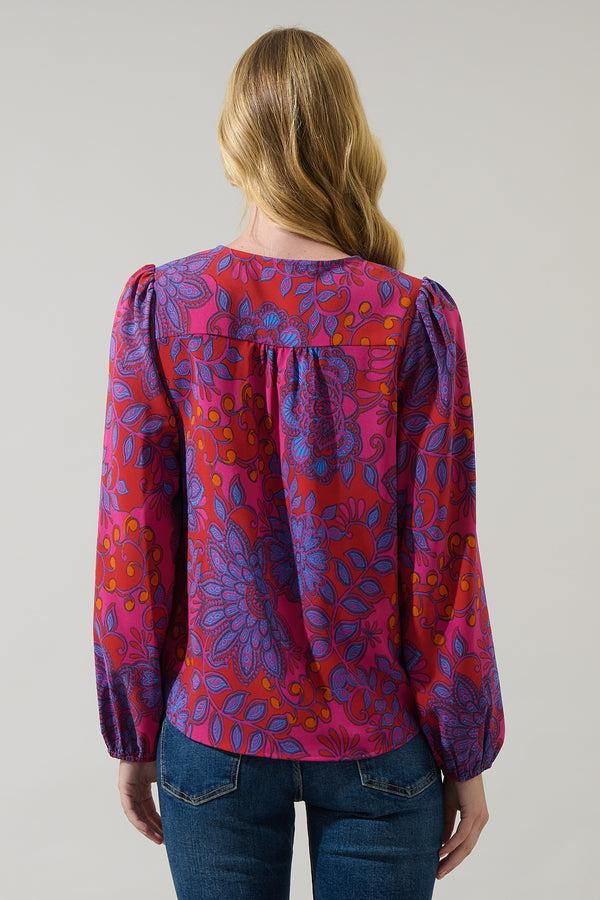 Sugarlips Darret Floral Marwa Long Sleeve Blouse