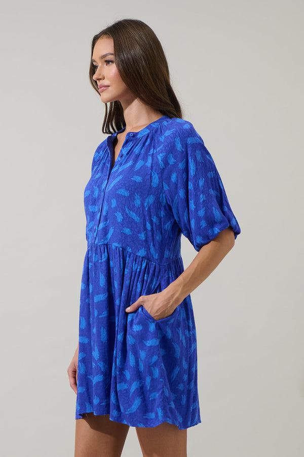 Sugarlips Darya Strokes Nelsa Babydoll Mini Dress