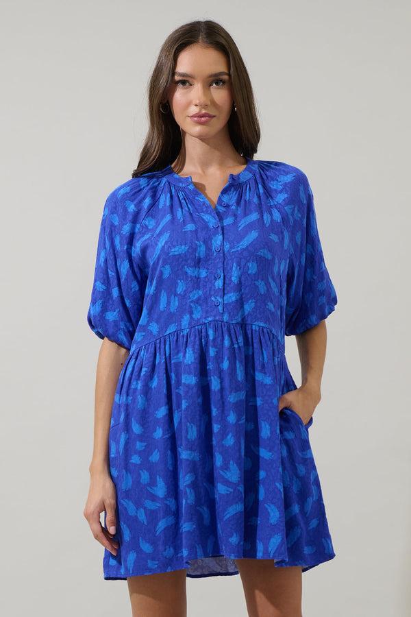 sugarlips Darya Strokes Nelsa Babydoll Mini Dress