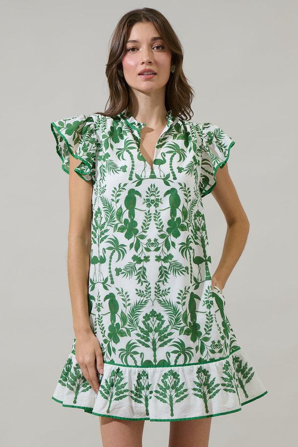sugarlips Davina Floral Ebba Shift Mini Dress