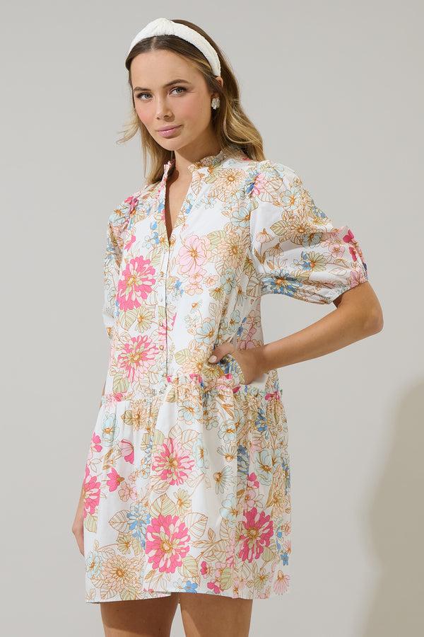 Sugarlips Day Lily Fleda Shift Mini Dress