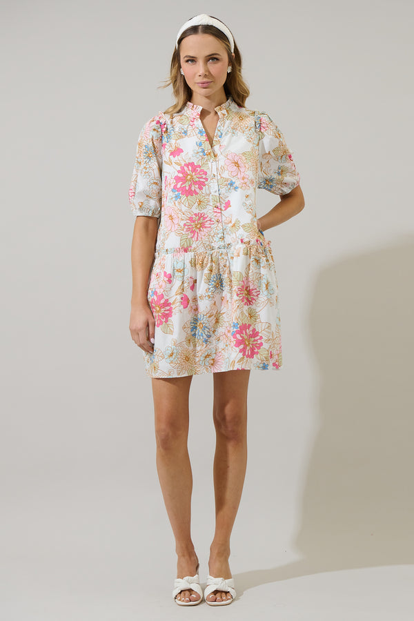 Sugarlips Day Lily Fleda Shift Mini Dress