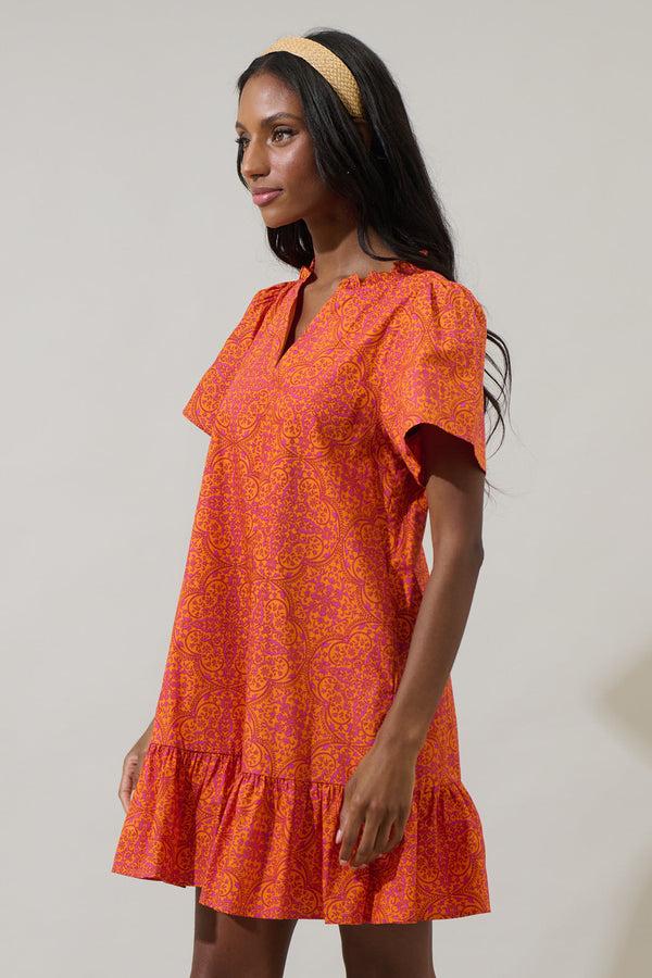 Sugarlips DeBary Floral Celeste Mini Dress