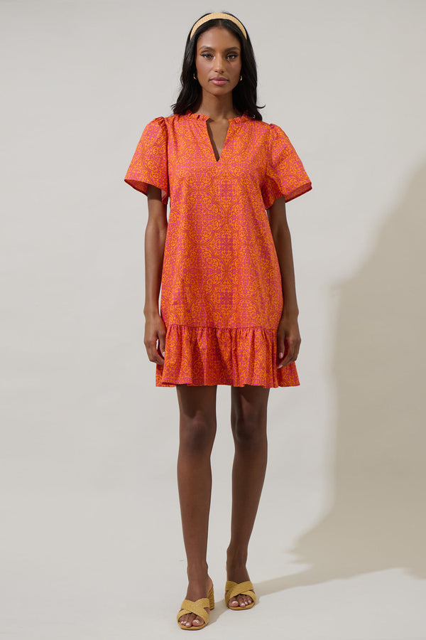 Sugarlips DeBary Floral Celeste Mini Dress