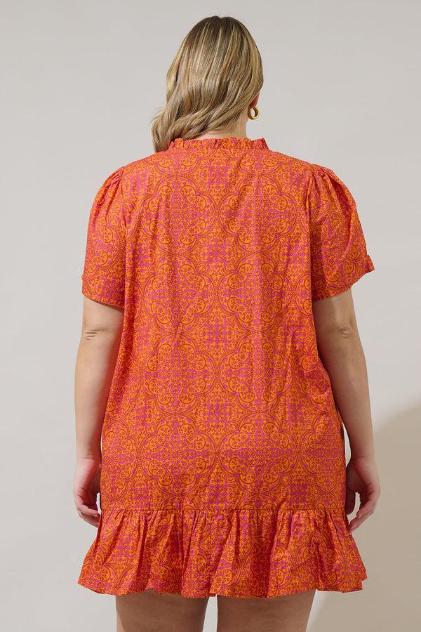 Sugarlips DeBary Floral Celeste Mini Dress Curve