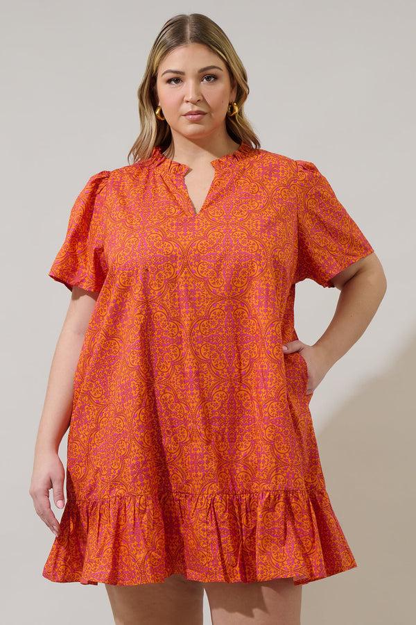 sugarlips DeBary Floral Celeste Mini Dress Curve
